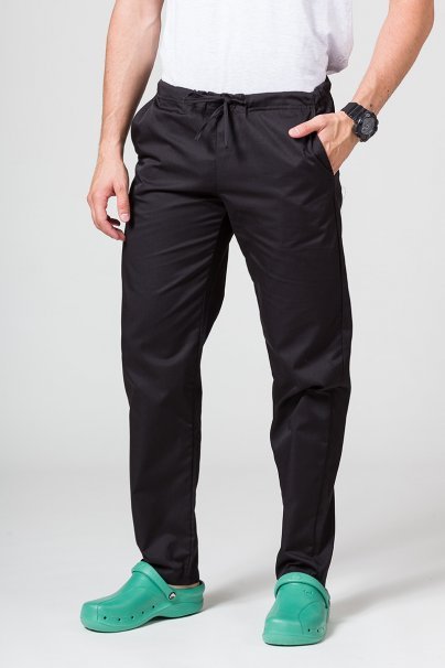 Men’s Sunrise Uniforms Basic Classic scrubs set (Standard top, Regular trousers) black-8
