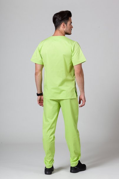 Men’s Sunrise Uniforms Basic Classic scrubs set (Standard top, Regular trousers) lime-1