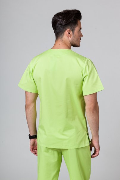 Men’s Sunrise Uniforms Basic Classic scrubs set (Standard top, Regular trousers) lime-3