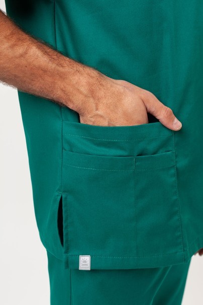 Men's Sunrise Uniforms Basic Standard FRESH scrub top hunter green-4