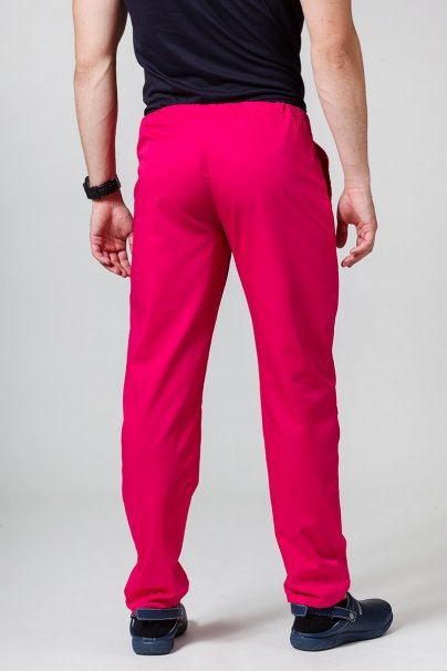Men’s Sunrise Uniforms Basic Classic scrubs set (Standard top, Regular trousers) raspberry-6