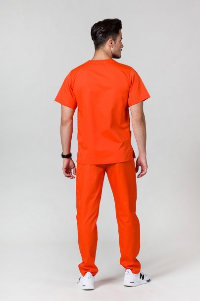 Men’s Sunrise Uniforms Basic Classic scrubs set (Standard top, Regular trousers) orange-1