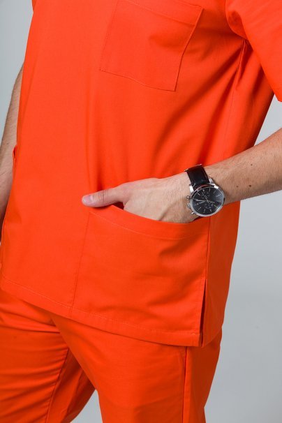Men’s Sunrise Uniforms Basic Classic scrubs set (Standard top, Regular trousers) orange-4