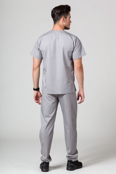 Men’s Sunrise Uniforms Basic Classic scrubs set (Standard top, Regular trousers) pewter-1