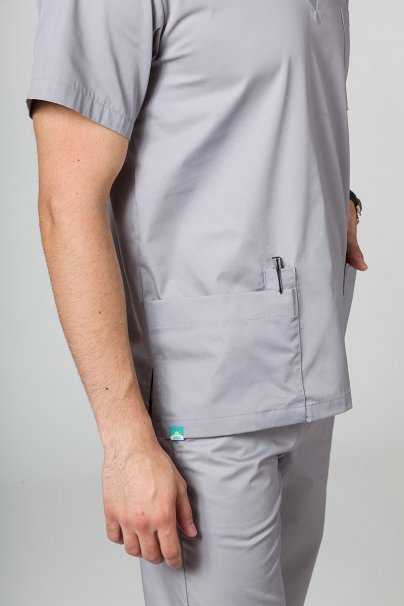 Men’s Sunrise Uniforms Basic Classic scrubs set (Standard top, Regular trousers) pewter-4