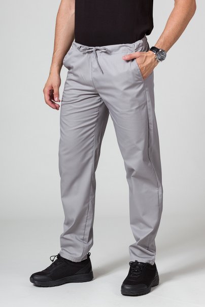 Men’s Sunrise Uniforms Basic Classic scrubs set (Standard top, Regular trousers) pewter-6