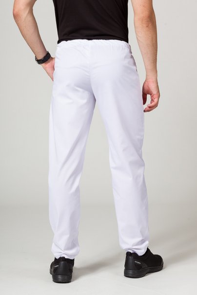 Men’s Sunrise Uniforms Basic Classic scrubs set (Standard top, Regular trousers) white-9