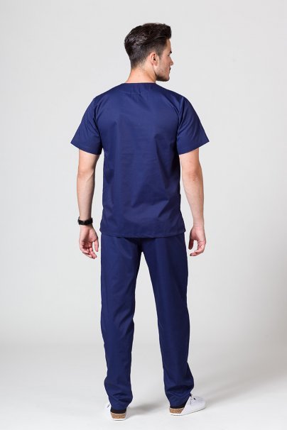 Men’s Sunrise Uniforms Basic Classic scrubs set (Standard top, Regular trousers) true navy-2