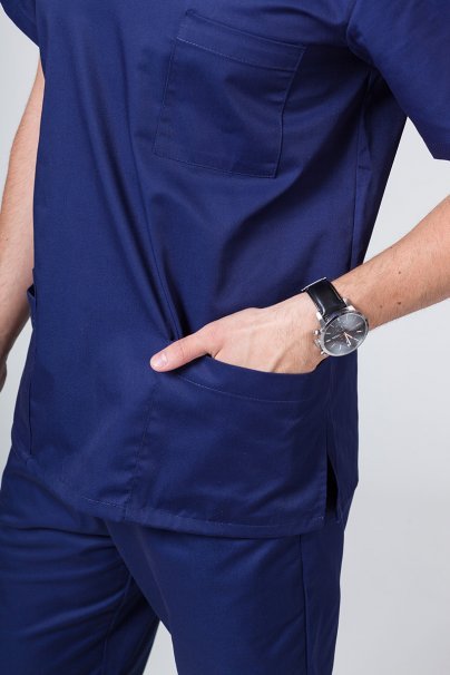Men’s Sunrise Uniforms Basic Classic scrubs set (Standard top, Regular trousers) navy-4