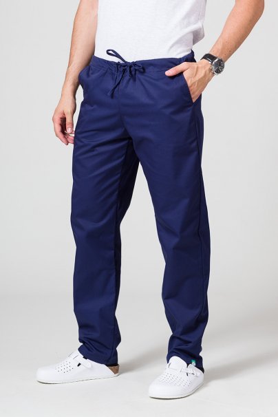 Men’s Sunrise Uniforms Basic Classic scrubs set (Standard top, Regular trousers) navy-6