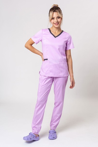 Women’s Maevn Matrix Contrast scrub top lavender-6