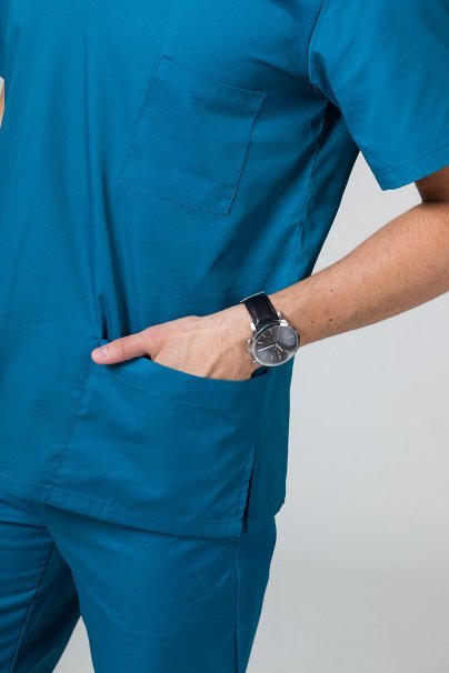 Men’s Sunrise Uniforms Basic Classic scrubs set (Standard top, Regular trousers) caribbean blue-5