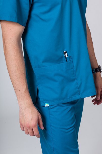 Men’s Sunrise Uniforms Basic Classic scrubs set (Standard top, Regular trousers) caribbean blue-4