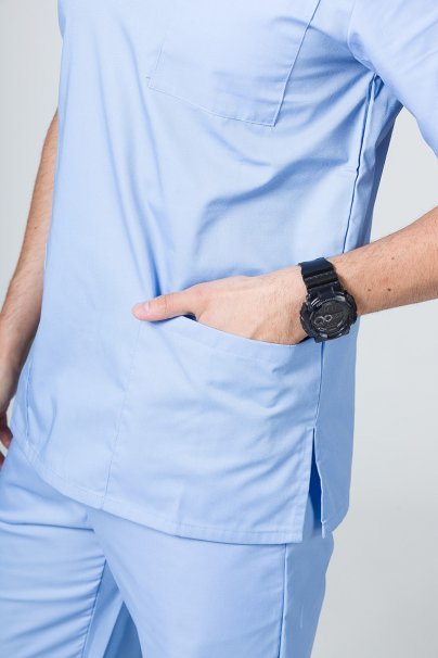 Men’s Sunrise Uniforms Basic Classic scrubs set (Standard top, Regular trousers) ceil blue-4