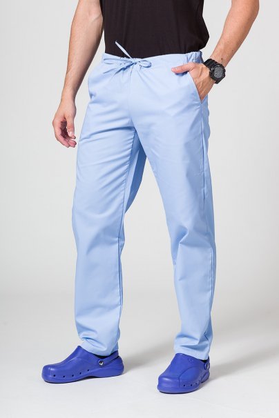 Men’s Sunrise Uniforms Basic Classic scrubs set (Standard top, Regular trousers) ceil blue-6