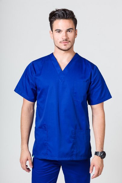 Men’s Sunrise Uniforms Basic Classic scrubs set (Standard top, Regular trousers) galaxy blue-3