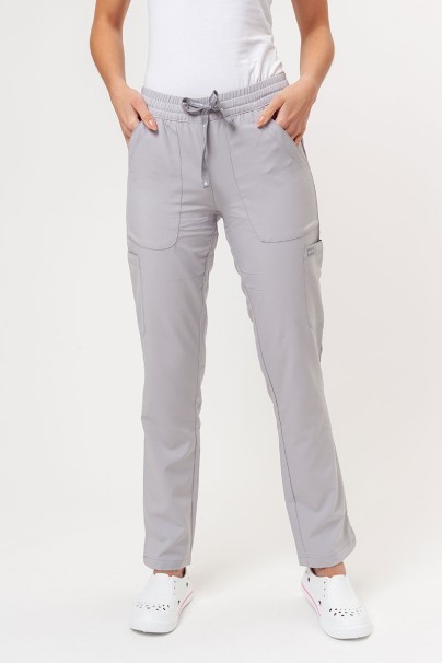 Women's Maevn Momentum scrubs set (Double V-neck top, 6-pocket trousers) quiet grey-8