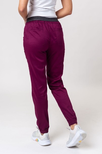 Women's Maevn Matrix Semi-jogger scrub trousers wine-1