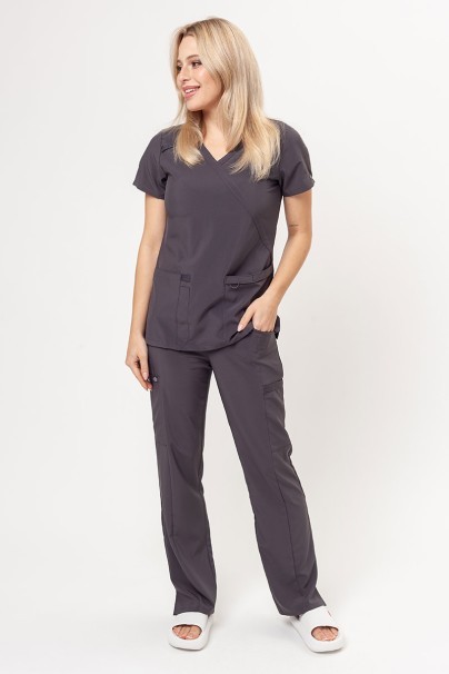 Women’s Dickies EDS Essentials Mock scrub top pewter-5