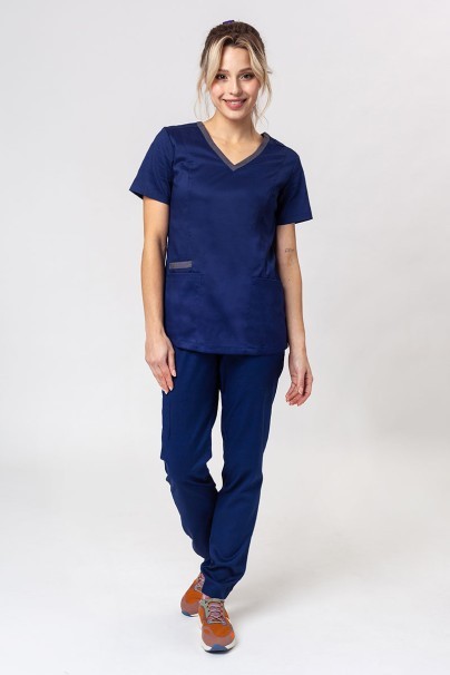 Women’s Maevn Matrix Contrast scrub top navy-6