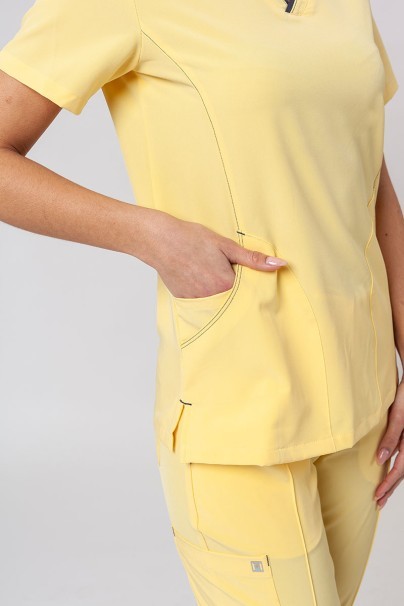 Women’s Maevn Matrix Impulse Stylish scrub top yellow-3