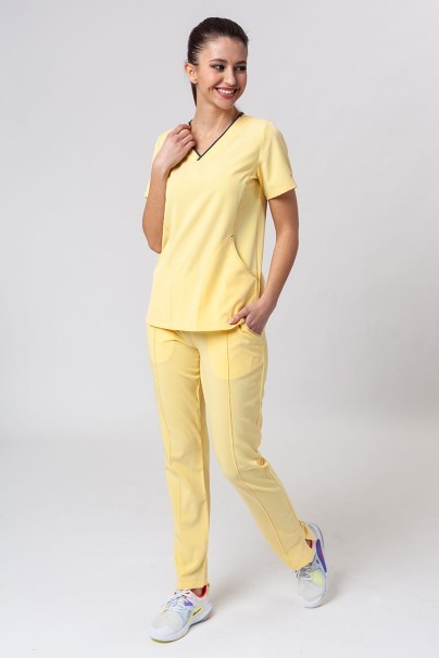 Women’s Maevn Matrix Impulse Stylish scrub top yellow-4