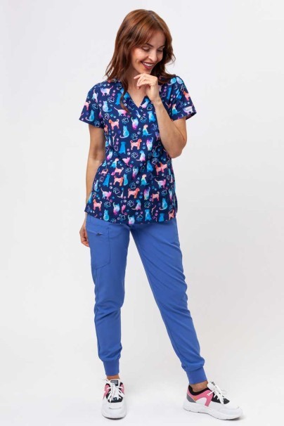 Women’s Maevn Prints scrub top Furr-ever Colorful-6