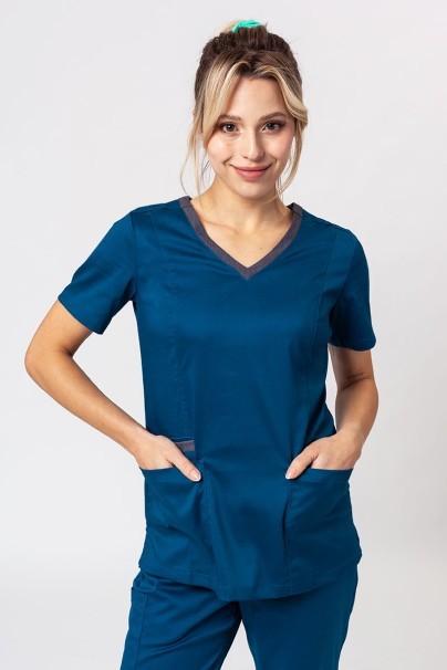 Women's Maevn Matrix Contrast scrubs set caribbean blue-2