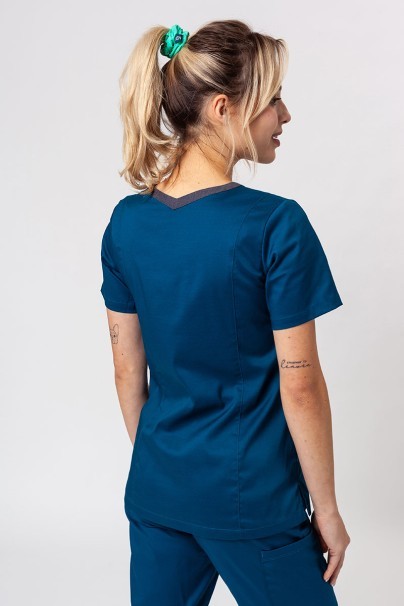 Women’s Maevn Matrix Contrast scrub top caribbean blue-2