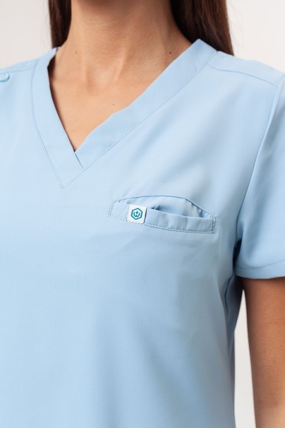 Women's Uniforms World 109PSX Shelly scrub top ceil blue-4