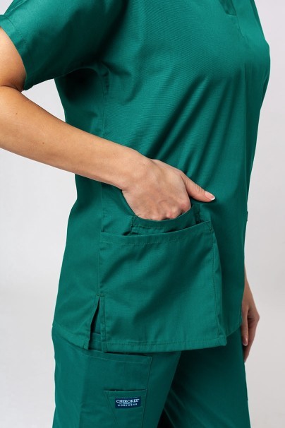 Women’s Cherokee Originals V-Neck scrub top hunter green-4