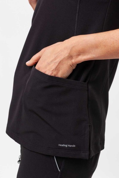 Women's Healing Hands Sonia scrub top black-6