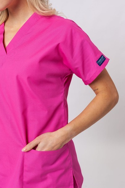 Women’s Cherokee Originals V-Neck scrub top shocking pink-3