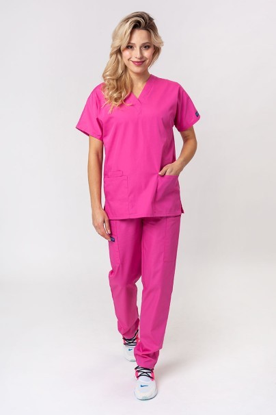 Women’s Cherokee Originals V-Neck scrub top shocking pink-5