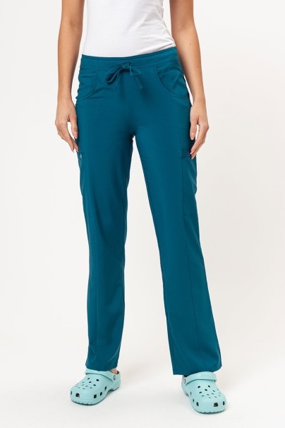Women's Dickies EDS Essentials scrubs set (Mock top, Mid Rise trousers) caribbean blue-9