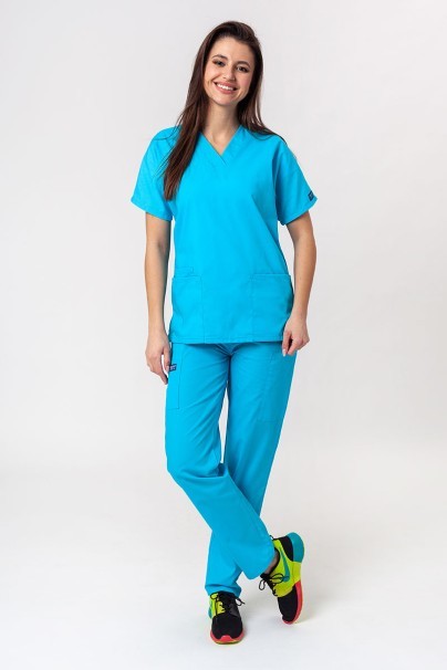 Women’s Cherokee Originals V-Neck scrub top turquoise-5