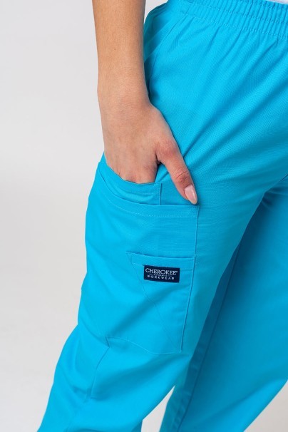 Women’s Cherokee Originals Natural Rise scrub trousers turquoise-2