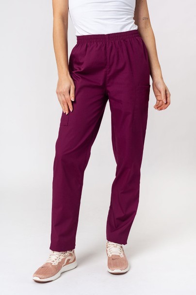 Women's Cherokee Originals scrubs set (V-neck top, N.Rise trousers) wine-7