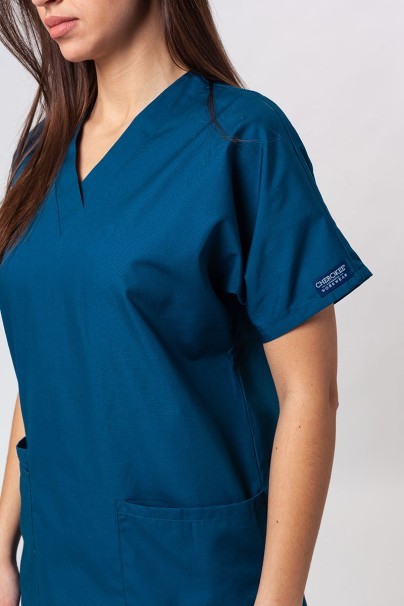 Women’s Cherokee Originals V-Neck scrub top caribbean blue-3