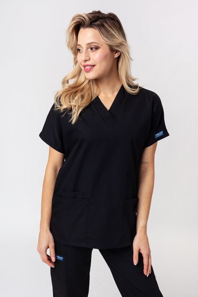 Women's Cherokee Originals scrubs set (V-neck top, N.Rise trousers) black-2