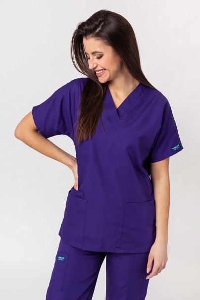 Women's Cherokee Originals scrubs set (V-neck top, N.Rise trousers) grape-2