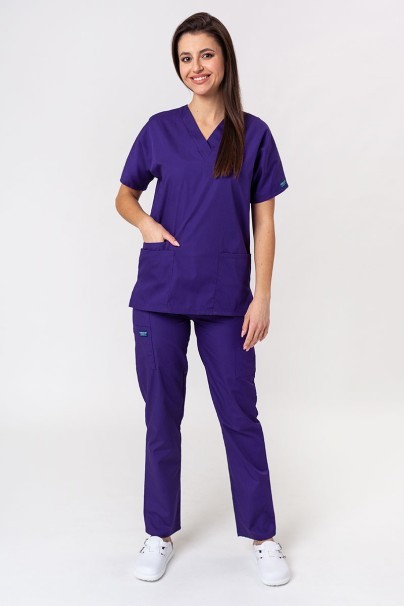 Women’s Cherokee Originals V-Neck scrub top grape-6