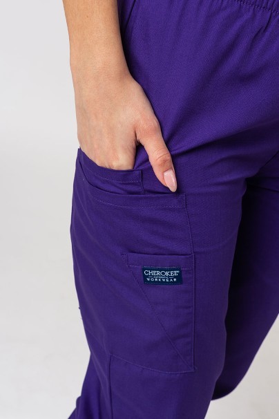 Women’s Cherokee Originals Natural Rise scrub trousers grape-2