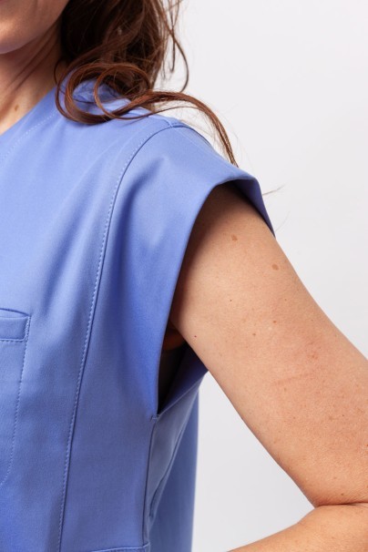 Women's Cherokee Achieve Crew Neck scrub top ceil blue-5