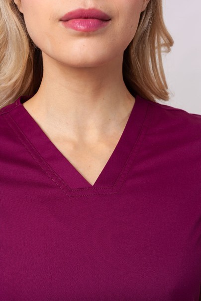 Women’s Cherokee Revolution Soft scrub top wine-3