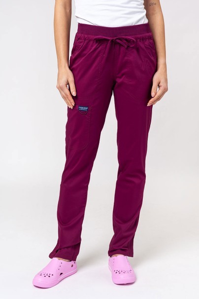 Women's Cherokee Revolution scrubs set (Soft top, Cargo trousers) wine-9