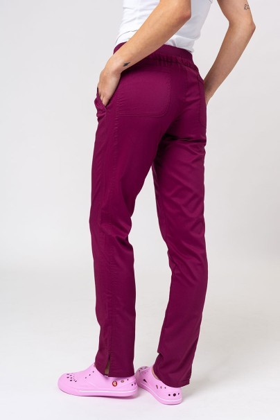 Women’s Cherokee Revolution scrub cargo trousers wine-1