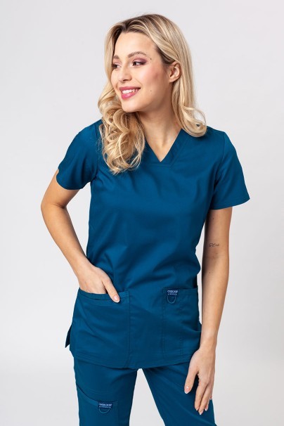 Women's Cherokee Revolution scrubs set (Soft top, Cargo trousers) caribbean blue-2