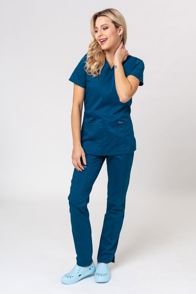 Women’s Cherokee Revolution Soft scrub top caribbean blue-6