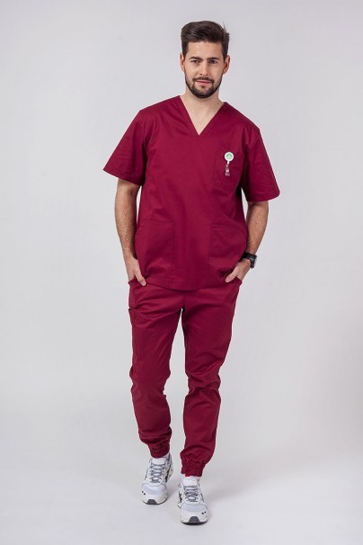 Men’s Sunrise Uniforms Active Flex scrub top wine-2